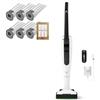 DG Service VORWERK FOLLETTO VK7s ORIGINALE NUOVO - Aspirapolvere SENZA FILI con Spazzola, Batteria, Caricabatteria, 6 Sacchetti, 6 Dovina (Dotazione Completa con Multifunzione EB7)