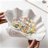 QIANLING Ciotola Decorativa in Ceramica Bianca a Forma di Conchiglia, Ciotola Grande per Frutta, Porta Chiavi, Ciotola per Caramelle, Centro Tavola in Stile Nautico per Ingresso, Soggiorno, Bagno, Casa al Mare