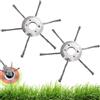 innislink 2 testine per decespugliatore in filo di acciaio, 230 mm, spazzola per decespugliatore con filo annodato, ruota di ricambio universale per decespugliatore da giardino (6 testine)