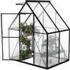 UISEBRT Serra per giardino e pomodori con fondazione, per piante con finestra e pannelli cavi, resistente alle intemperie, 125 x 180 x 195 cm, resistente ai raggi UV e al gelo