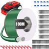 SIUHEN 100M Filo Perimetrale Robot Tagliaerba + 100 Picchetti + 10 Morsetti per Cavi + 10 T-Tap Connettore, Cavo Robot Tosaerba Universale Cavo di Limitazione Compatibile con Gardena Bosch Husqvarna Worx