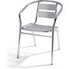 VERDELOOK | Alumine Sedia da Giardino in Alluminio, 54x59x74 cm, per Arredo Esterni, Bar, Terrazze, Leggera e Versatile, Sedia Impilabile
