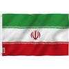 ANLEY Fly Breeze 3x5 piedi Bandiera Iran - Colore vivido e resistente allo sbiadimento UV - Intestazione di tela e doppia cucitura - Bandiera della Repubblica dell'Iran Poliestere