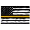 ANLEY Fly Breeze 3 x 5 piedi sottile linea d'oro USA bandiera in poliestere - colore vivido e resistente allo sbiadimento - American Honoring 911 Operators, Police Dispatchers Flags 3 x 5 piedi