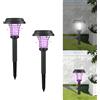 Eznaobo 4 pezzi Lampada Anti Zanzara Solare, Lampada Anti Zanzara Elettrica con Illuminazione LED UV Contro Zanzare Mosche IP65, per Casa, Giardino, Cortile, Campeggio (2 PEZZI-Grande)