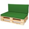 SuperKissen24. Materasso Cuscino per Bancale Divano Pallet 120x80 con Schienale 120x40 cm Seduta Impermeabile e Comodo per Divanetti da Esterno - Verde
