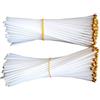 BESTonZON Aste Portabandiera Manovra Manuale Bianco 100 Pezzi 30cm in Plastica con Cappucci Pratiche e Leggere per Bandiera per Uso Esterno Veranda
