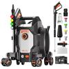 AIVOLT Idropulitrice ad Alta Pressione da 1800 W con 5 Ugelli di Diversa Modalità e Tubo Flessibile da 7,6 Metri, Portata Massima 360 l/h, 170 Bar per Giardino, Pavimenti, Finestre, Auto, ecc.