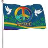 LICHENGTAI Bandiera Pace, Bandiera Peace And Love Colomba, Resistente Alle Intemperie con 2 Occhielli in Metallo, Bandiera Della Pace 90 X 150 Cm, Decorazione Della Festa di Celebrazione Delle Vacanze
