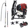 Wulimasun Decespugliatore a benzina 52 cc,3 in1 Zaino 4 tempi coltivatore Tiller tosaerba spazzola tagliasiepi trimmer per diserbo e raccolta