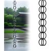 Poxvythb Catene da Pioggia Giapponesi ad Anello, Collettori per Acqua Piovana da Esterno con Sistema di Drenaggio per CortileNero(3.5m)
