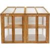 Lendo Online Mini Serra da giardino - Serra da Esterno e Interno per Piante e Orto con Coperchio e Ante Apribili - legno di abete rosso (120x49x97.5cm (Marrone))
