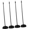 Generico 4 Pz Base della bandiera dell'asta della bandiera supporto per bandiere da piccolo supporto per aste porta per interni con base plastica Black