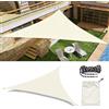 HHDESHSL Vela Ombreggiante Impermeabile Triangolo, Vela di OmbraTriangolare 3x3x3m, Tenda a Vela Triangolare Protezione Raggi UV per Esterno, Giardino, Terrazzo, Balcone, Patio (Beige)