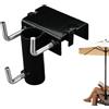 Husoiuy Supporto con Morsetto per Ombrellone,Regolabile Universale Antiruggine Resistente - Morsetto per Ombrello da Sedia da Terrazzo,per Balcone, Giardino, Spiaggia, Campeggio, Trekking