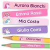 TagBuddy [75] Etichette Adesive Scuola Personalizzate - Etichette Penne Bambini e Etichette per Matite Scuola - Etichette Adesive Personalizzate con Nome, Etichette Vestiti Bambini Asilo