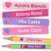 TagBuddy [75] Etichette Adesive Scuola Personalizzate - Etichette Penne Bambini e Etichette per Matite Scuola - Etichette Adesive Personalizzate con Nome, Etichette Vestiti Bambini Asilo