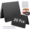 Hisdricus 20 lavagnette cancellabili - segnaposto comunione 100x75 mm - mini segnaposti battesimo in PVC con 2 pennarelli e panno pulizia - lavagna cancellabile a A per matrimoni, feste, ristorazione e buffet