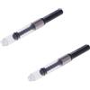 Cawhui 2 pezzi nero universale penna stilografica inchiostro convertitore standard push pistone riempimento InkAbsorber ufficio scuola scrittura forniture penne e ricariche
