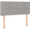 vidaXL Testiera grigio chiaro 90x5x78/88 cm Tessuto