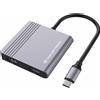 Conceptronic DONN13G replicatore di porte e docking station per laptop Cablato USB 3.2 Gen 1 (3.1 Gen 1) Type-C Grigio