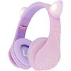 Powerlocus P2 Kids Kinder- Kopfhörer lila/pink mit Ohren
