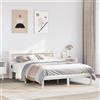 Vidaxl Letto senza Materasso Bianco 150x200 cm Legno Massello di Pino
