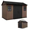 Keter Casetta da giardino keter newton+ 7511/1175 in resina marrone doppia opzione montaggio 350x230x246 cm