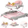 BRONEA® Girello 4-in-1 per Bambini con funzione altalena e pannello di gioco con musica | Regolabile in altezza e pieghevole | Con ruote silenziose e freno