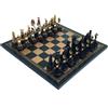 Italfama Antico Egitto Scacchi Set Resina Pezzi 33cm Nero Oro Tavola