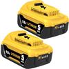 TOPBATT 2 pezzi 5000mAh Sostituzione per Dewalt batteria 18V per Dewalt batteria DCB184 DCB180 DCB181 DCB182 DCB200 DCB201 DCB204 con indicatore LED