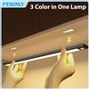 Pzsunly Luce con sensore di movimento Luce notturna a LED senza fili Lampada da notte ricaricabile tramite USB Lampada da armadio sotto retroilluminazione per LED da cucina