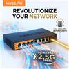 keepLiNK Switch gestito da Web KeepLiNK a 9 porte 2.5G | 8x 2.5GbE RJ45 + 1x 10G SFP+ Uplink | Case in metallo senza ventole, funzionamento silenzioso