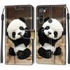 Feyten Cover per Xiaomi Redmi Note 8T, Custodia in Pelle Xiaomi Redmi Note 8T, Flip Custodia Pelle PU con [Magnetica][TPU Antiurto], Cover a Libro Portafoglio per Xiaomi Redmi Note 8T (Panda)