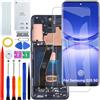 HLYGZX Schermo OLED per Samsung Galaxy S20 5G G980 G980F G980F/DS, kit di riparazione (nero con cornice, con impronte digitali, schermo curvo)