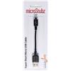 CableJive MicroStubz USB-A to Micro USB Cavo, 7 cm, Nero