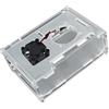 RELAND SUN Custodia in acrilico per Raspberry Pi 3 Modello B+/Raspberry Pi 3 Trasparente Box Cover Shell con Ventola di Raffreddamento (Custodia con Ventola)