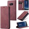 Sojlecyu Cover per Samsung Galaxy S8 Plus Custodia, a Libro Portafoglio in Premium Pelle PU Porta Carte Flip Case Supporto Protezione Case Cover per Samsung Galaxy S8 Plus, Vino Rosso