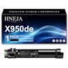 HNEJA Cartuccia Toner X950de, Cartucce Toner Compatibili X950X2KG X950X2CG X950X2MG X950X2YG per Lexmark X950de X950dhe X950dte X952de X952dte X954de X954dhe Stampante,Black-1 Pack