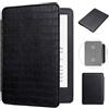 MOKASE Custodia per 6 Kindle Paperwhite 5/6/7a Generazione 2012,2013,2015,2016 (Modello: EY21 / DP75SDI), Pelle Sintetica Caso con Cinghia a Mano per Kindle Paperwhite 6 Pollici, Crocodile Black