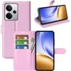 JIUNINE Cover per Realme 14T 5G / Realme 14 5G, Custodia Portafoglio Libro in Pelle Sintetica Antiurto Cover Flip Case con [Carta Fessura] [Supporto Stand] [Fibbia Magnetica], Rosa