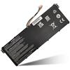 FlyZythrol 15,2V 55Wh AC14B3K AC14B8K Batteria portatile compatibile con Acer Aspire E3-112M R3 R3-131T R5-571T R5-571TG V3-371 V3-372 ES1-111 AP14B8K serie