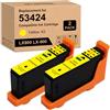 Yongairuink Compatibile Primera 53424 Cartuccia d'inchiostro Compatibile per Stampante Primera LX900 LX 900 LX900E LX 900E (2 gialli)