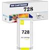 PUCIO Compatibile per Cartuccia Ad Alta capacità per HP 728 da 728xl Ad Alta capacità 300 Ml da Utilizzare con Stampanti T730 T830 T830 1 X Yellow