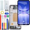 HLYGZX Display OLED per Samsung Galaxy A35 5G originale A356E A356E/DS A356B A356B/DS LCD Display Kit di riparazione (nero con cornice, con impronte digitali)