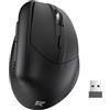 Redragon BM-4033 - Mouse verticale ergonomico senza fili, collegamento a 2,4 GHz, 5 livelli DPI fino a 4000, modalità risparmio energetico per laptop, PC desktop, nero