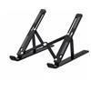 Generico Supporto PC Portatile Regolabile in Alluminio, Porta Laptop Pieghevole e Ventilato con 10 Livelli di Altezza, Stand Ergonomico Compatibile con MacBook Air Pro, Tablet, Notebook da 10-15.6, Nero