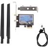 Tonysa Scheda di Rete Wireless PCIE, Scheda di Rete Gigabit Dual Band da 2,4 GHz e 5 GHz, Adattatore Wireless PCIE da 1800 Mbps per Computer Desktop