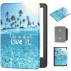 MOKASE Custodia per 6 Pollici Nuovo Kindle 11a Generazione 2022 2024 Rilascio (Modello: C2V2L3 / RS23CV), Pelle Sintetica Copertina Rigida con Cinturino Automatico Sveglia/Sonno, Beach