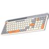Aumotop Tastiera Meccanica Wireless Retroilluminata a Lunga Durata 100 Tasti BT per Giocatori/programmatori/lavoratori ABS Grigio (Grigio)